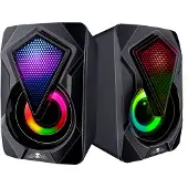 No Fear Ensemble d'enceintes - 2 pièces - lumineux - connexion USB - Bluetooth/ Aux - noir