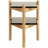 Nordal Table d'appoint en ambre - bois / verre