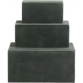 Nordal Boîtes de rangement coffret 3 pièces - vert