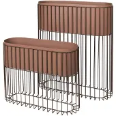 Broste Copenhagen Jardinière Fenja sur marron standard - lot de 2 pièces