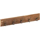 vidaXL Cintre de couloir et 5 crochets 100x2,5x15 cm Bois récupération