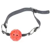 Hismith Premium Ballgag avec lanières en faux cuir Bâillon de bouche