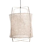 Ay Illuminate Suspension Z1 en bambou carton naturel ø67x100cm