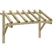 vidaXL Auvent de porte 200x100x100 cm pin massif