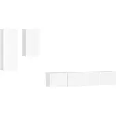 vidaXL Ensemble de 4 armoires TV blanc en bois composite