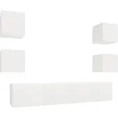 vidaXL Ensemble de 6 meubles TV blanc en bois composite