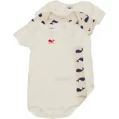 Petit Bateau Bodies A07EO00 X3 garcons - Blanc - 6 mois