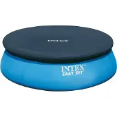 Intex 28026 Couverture de piscine,bleue, Matériau : bâche en vinyle, 396x396x30 cm