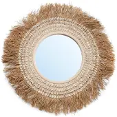 Bazar Bizar Le Miroir Raffia Cauris-blanc Naturel | BALE067NW-L-75