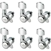 Schaller M6 135 6L locking staggered Chrome Mécanique pour guitare