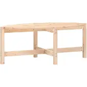 vidaXL Table basse 118x63x45 cm pin massif