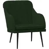 vidaXL Fauteuil Vert foncé 63x76x80 cm Velours