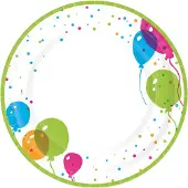 Duni Teller Splash Balloons 22 cm, 10 Stück