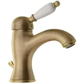 Sapho Kirké - Mélangeur lavabo mural avec bec, bronze KI02BB