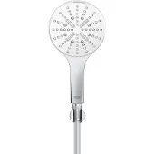 GROHE 26581LS0 Rainshower 130 SmartActive Support Mural 3 Types de Jets Blanc Lune, Moon White, 130 mm