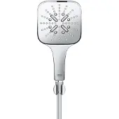 GROHE Set de douche Rainshower SmartActive 130 Cube chrome (3 Types de jets, 9.50 l/min)