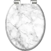 Schutte Abattant de WC en MDF MARMOR STONE, abattant de WC avec mécanisme de fermeture souple