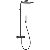 Hak dimy - douches 25x25 cm avec thermostat, mat zwart