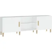 vidaXL Armoire TV Blanc 150x30x50 cm Bois composite