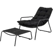 Bloomingville Chaise Boel avec repose-pieds