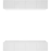 vidaXL Armoires TV 4 pcs. Blanc 80x30x30 cm Bois composite