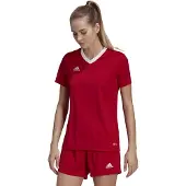 Adidas Femmes, T-shirt de sport, Entrada 22 Maillot de football Femme (S), Bleu, Rouge, S