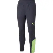 Puma Pantalon de sport bleu foncé / jaune fluo