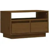 vidaXL Armoire TV brun miel 60x35x37 cm Pin massif