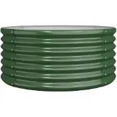 vidaXL Jardinière de jardin Acier galvanisé 80x80x36 cm Vert
