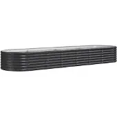 vidaXL -Planungsbox 296x80x36 cm Pulver -beschichteter Stahl -Anthrazit -Verschärfen