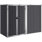 vidaXL Abri de jardin 225x89x161 cm acier galvanisé couleur anthracite