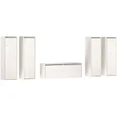 vidaXL Tablette TV 5 pièces "Esch" en pin massif blanc. Dimensions (L/H/P) 30x100x30 cm