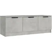 vidaXL Armoire TV gris béton 102x35x36,5 cm Bois composite