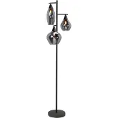 Highlight Lampadaire Cambio Verre fumé noir à 3 lumières