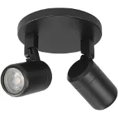 Highlight Moquerie Rain Noir 2 lumières rond