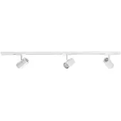 Highlight Jeu de rails monophasés 100cm Cilinder blanc avec 3 taches