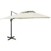 vidaXL Parasol ampli avec aération 300x300 cm sable