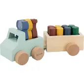 Trixie Voiture en bois avec remorque