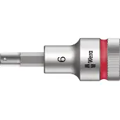 Wera 8740 C HF Douille à embout Zyklop à emmanchement 1/2" avec fonction de retenue, 6 x 60 mm