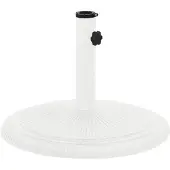 vidaXL Pied de parasol blanc 45x45x30 cm Fonte