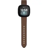 Hama Braclet Fitbit Versa 3/Sense, bracel. de montre cuir et silic., marron