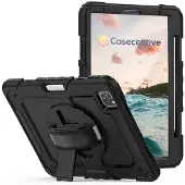 Casecentive Custodia Rigida con Maniglia e Cinturino per Mano Pro (Apple iPad Pro 11 2018, Apple iPad Pro 11 2020, Apple iPad Pro 11 2021), Étui pour tablette, Noir