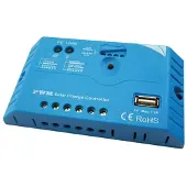 Velleman Contrôleur de charge solaire Pwm avec sortie USB - 10 A - 12/24 Vdc