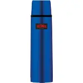 Thermos - Bouteille isotherme - Light & Compact 0,5L Bleu Métallique en Bois