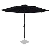 Vonroc Parasol Recanati Ø300cm - Parasol Haute Qualité Premium | Anthracite/Noir