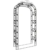 vidaXL Arche de jardin Noir 116x45x240 cm Acier