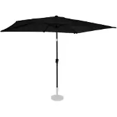 Vonroc Parasol Rapallo 200x300cm - Parasol rectangulaire Premium | Anthracite/Noir