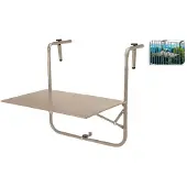 Pro Garden Table de balcon Taupe mat