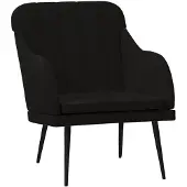 vidaXL Fauteuil Noir 63x76x80 cm Velours