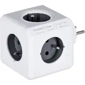 Allocacoc Listwa zasilajca 240V, CEE7 (widelec) - POWERCUBE, 0.1m, ORIGINAL, szara, POWERCUBE